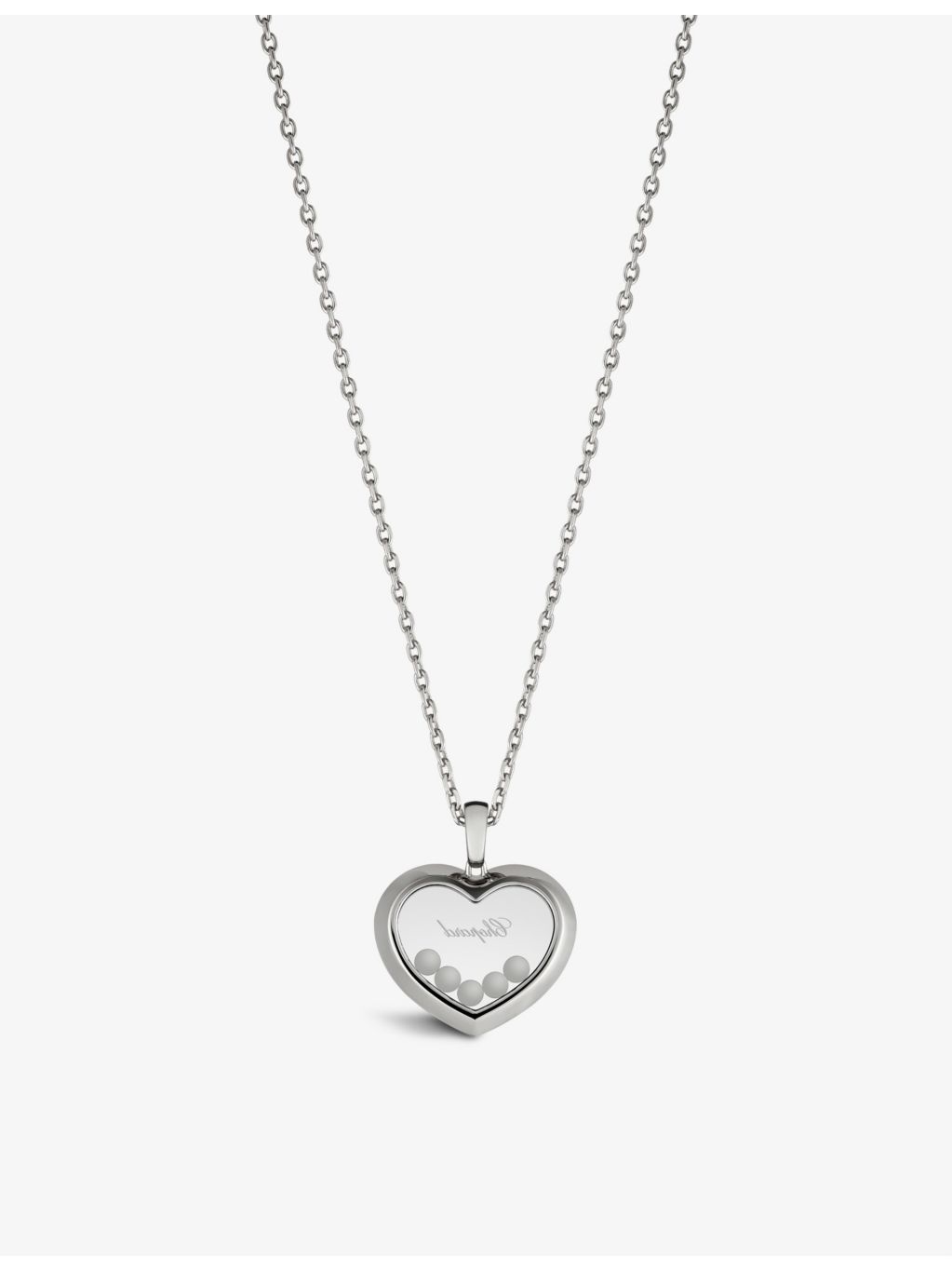 Chopard Happy Diamonds white gold pendant necklace, 0.73ct, imported from the UK