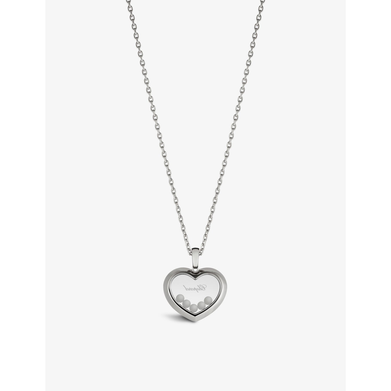 Chopard Happy Diamonds white gold pendant necklace, 0.73ct, imported from the UK