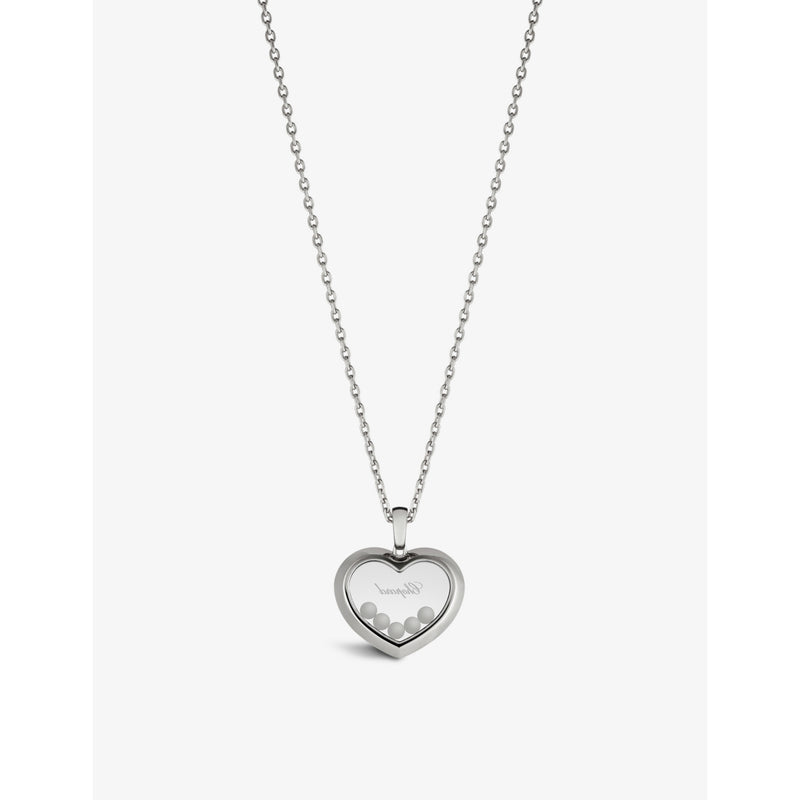 Chopard Happy Diamonds white gold pendant necklace, 0.73ct, imported from the UK