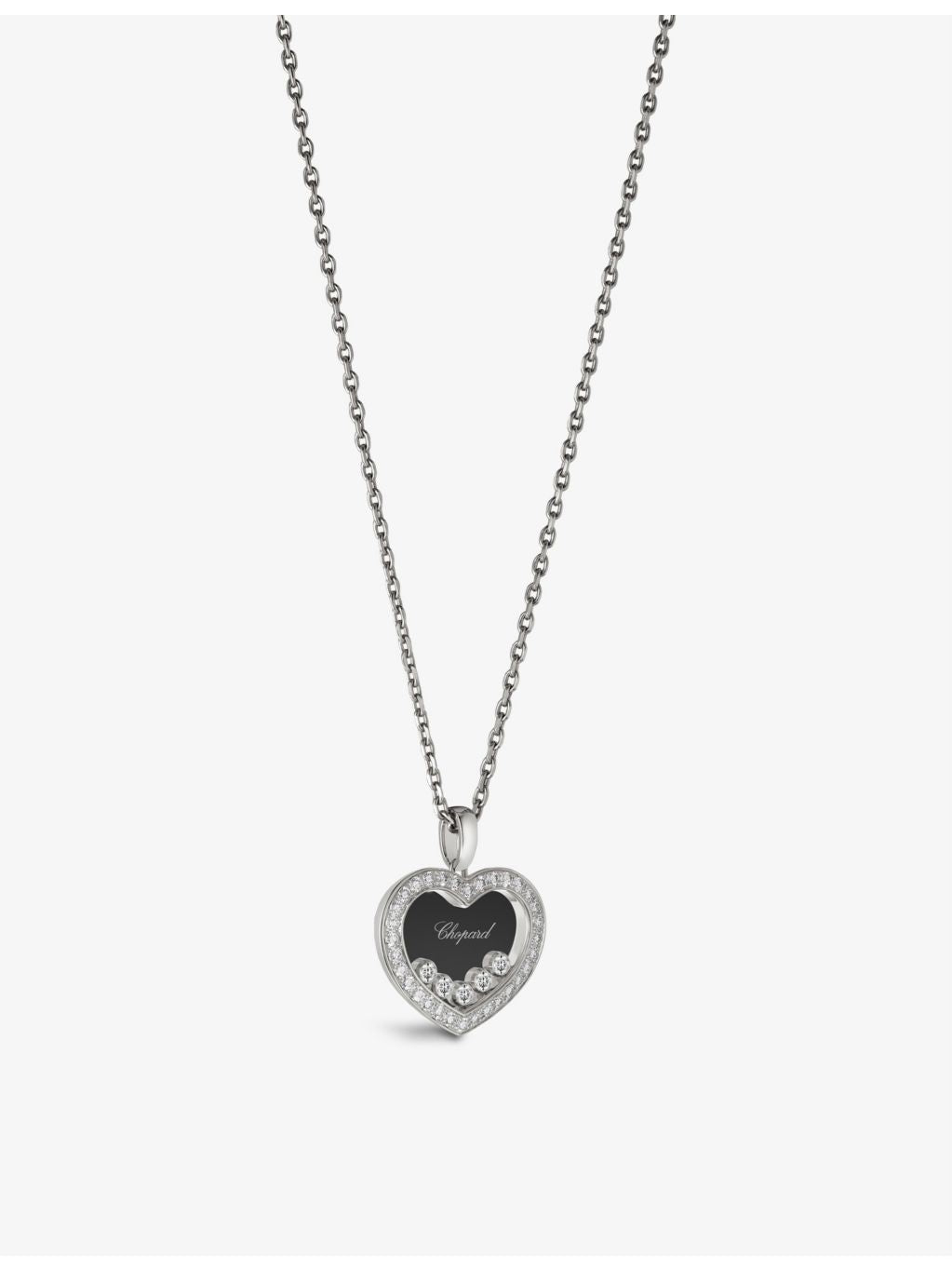 Chopard Happy Diamonds white gold pendant necklace, 0.73ct, imported from the UK