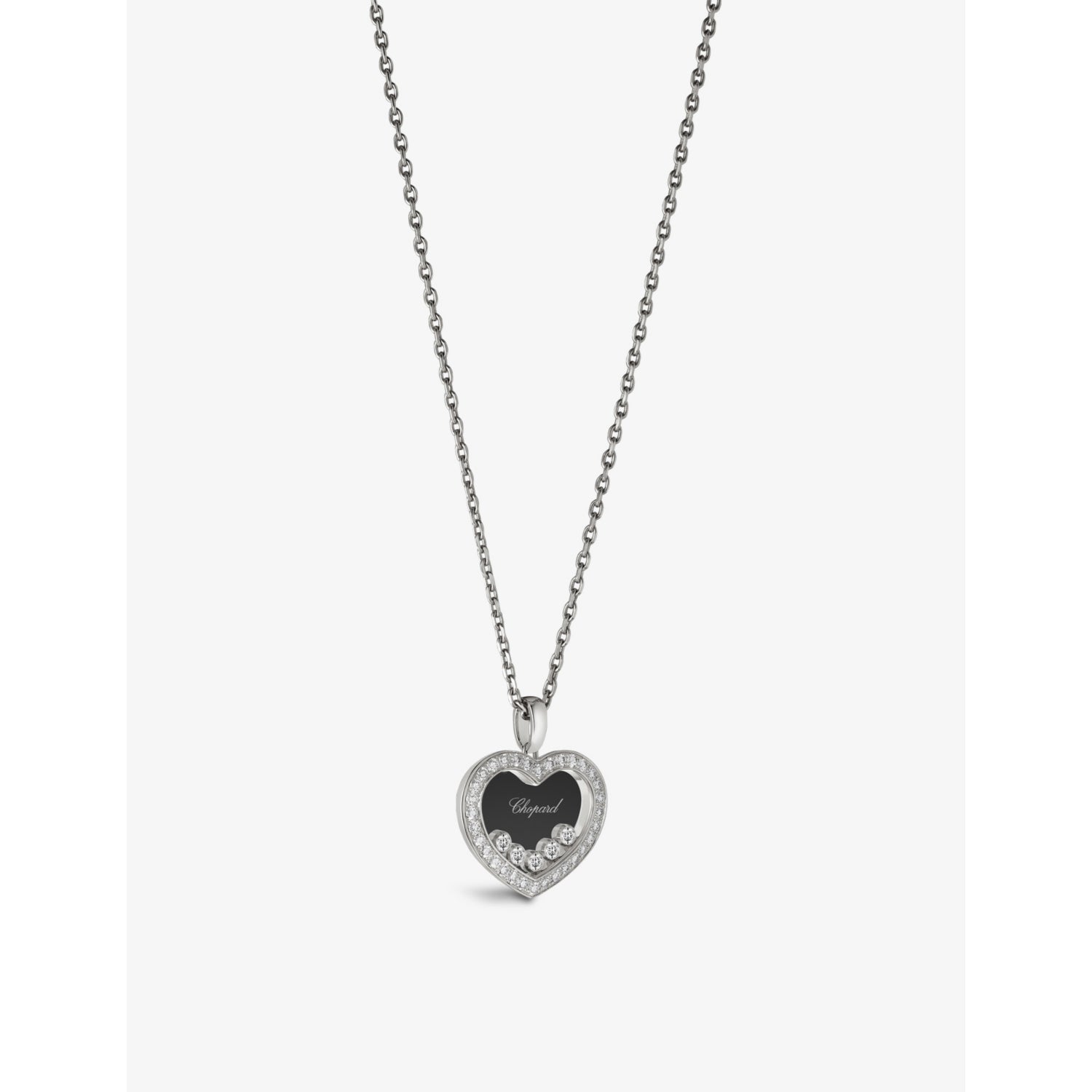 Chopard Happy Diamonds white gold pendant necklace, 0.73ct, imported from the UK