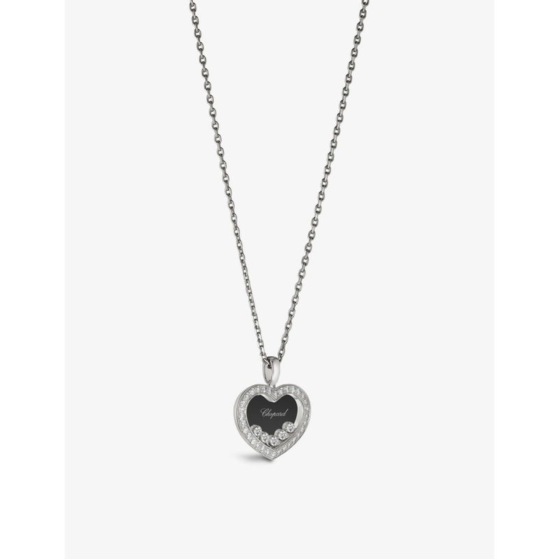 Chopard Happy Diamonds white gold pendant necklace, 0.73ct, imported from the UK