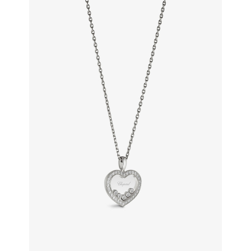 Chopard Happy Diamonds white gold pendant necklace, 0.73ct, imported from the UK