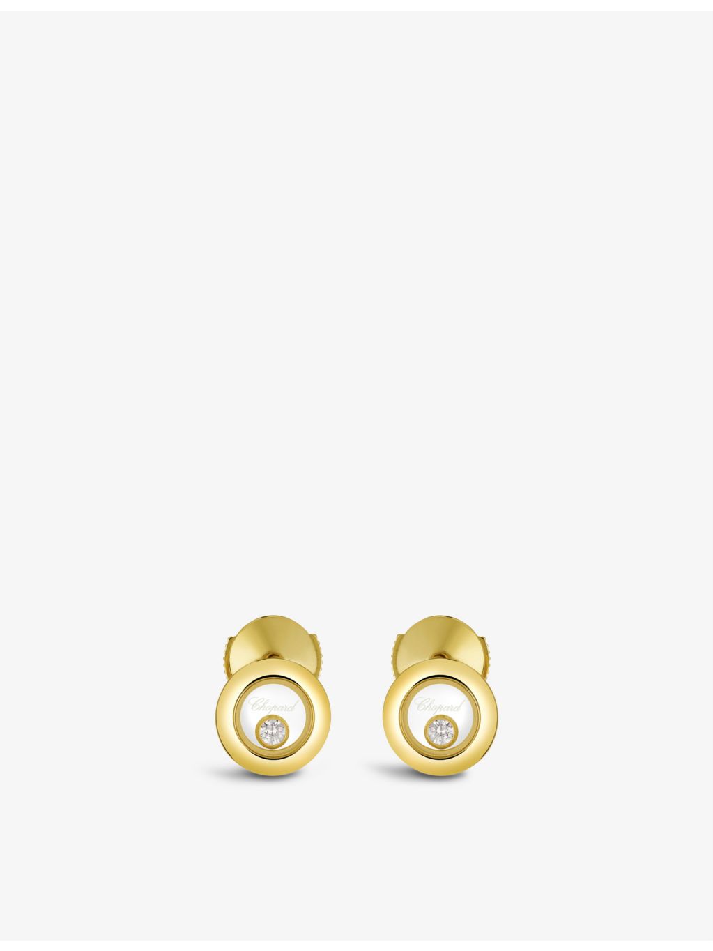 Chopard Happy Diamonds 18ct yellow gold earrings - British product
