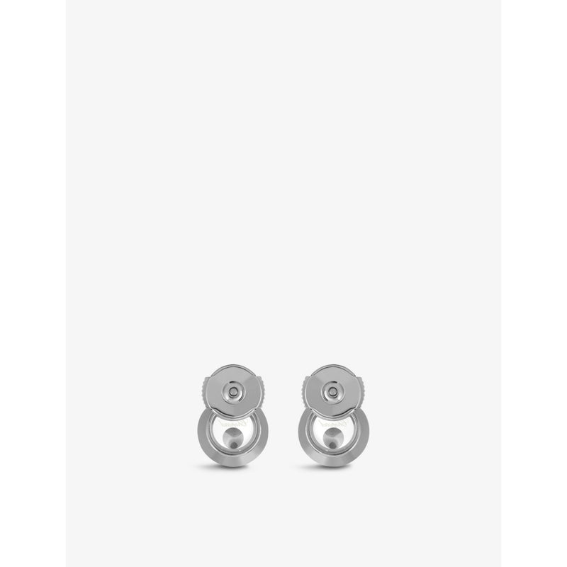 Chopard Happy Diamonds 18ct gold diamond earrings, imported from the UK