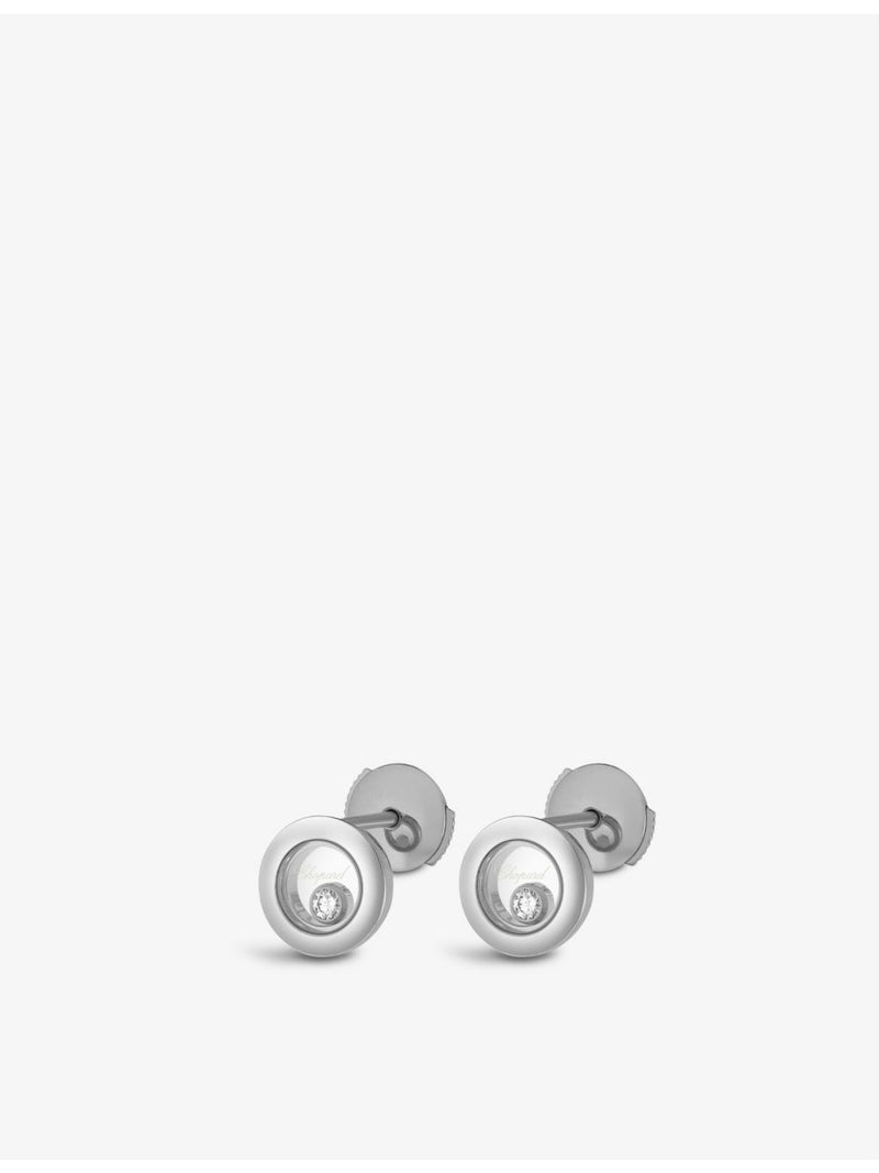 Chopard Happy Diamonds 18ct gold diamond earrings, imported from the UK