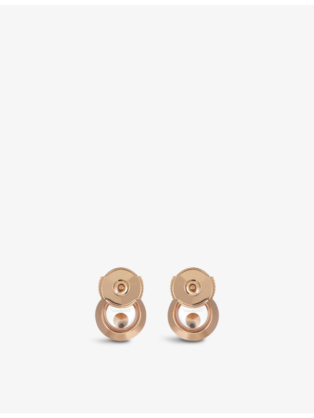 Chopard 18ct rose-gold diamond earrings 0.10ct pair (British brand)