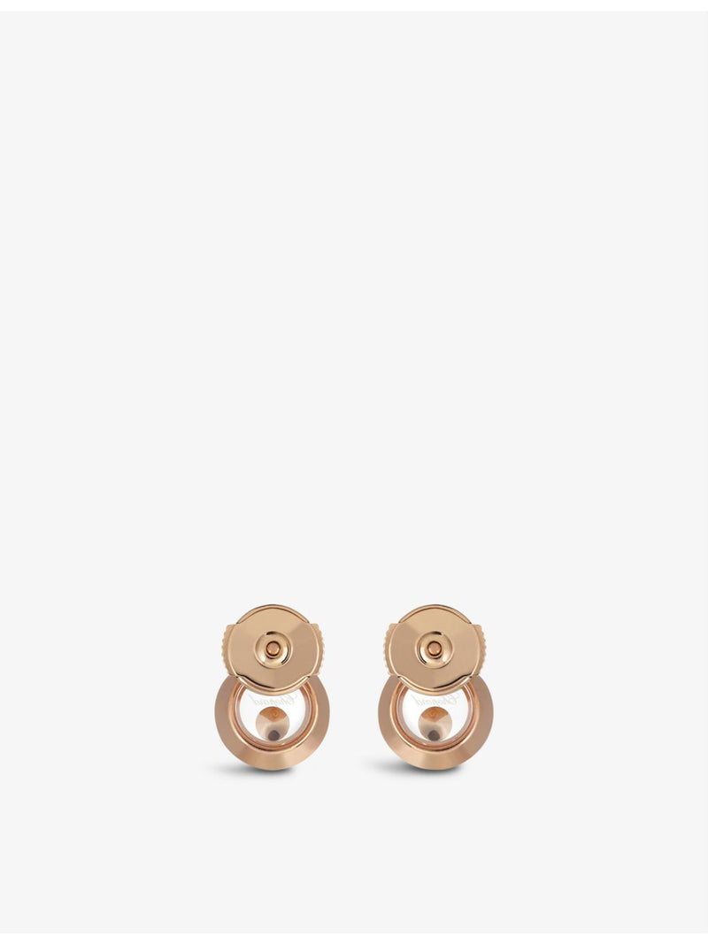 Chopard 18ct rose-gold diamond earrings 0.10ct pair (British brand)