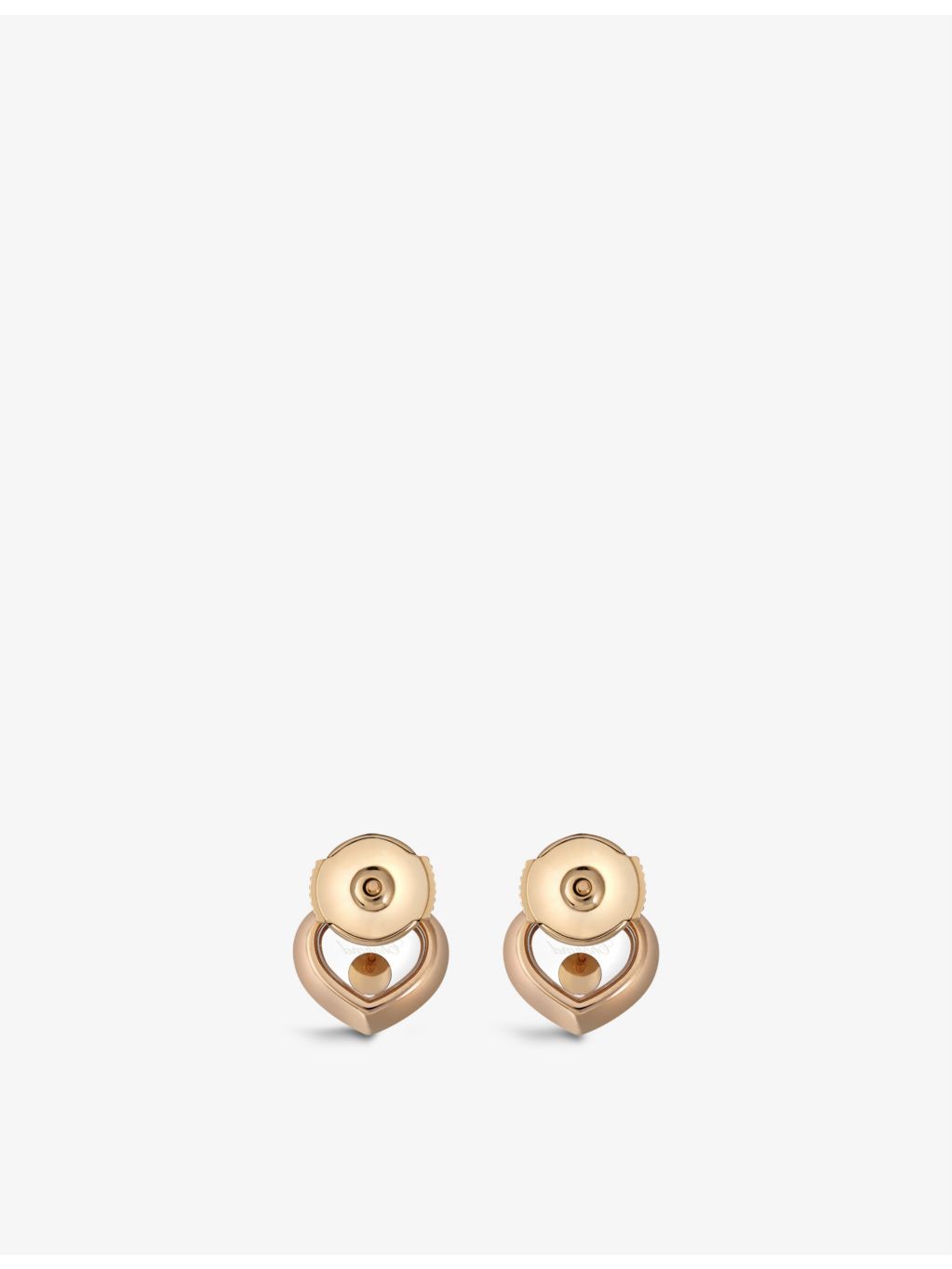 Chopard Happy Diamonds rose gold earrings 0.10ct, imported from the UK