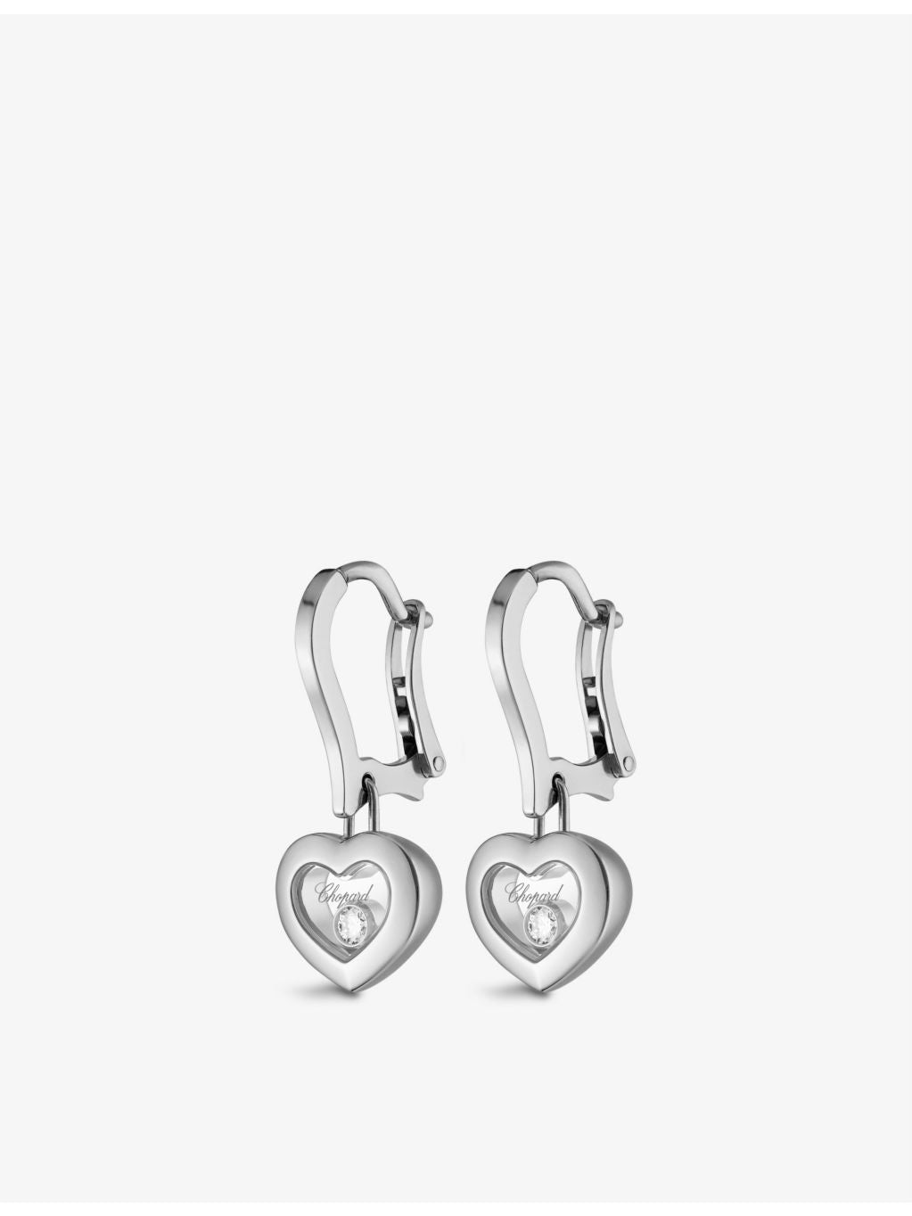 Chopard 18ct white gold diamond earrings 0.10ct, imported from the UK