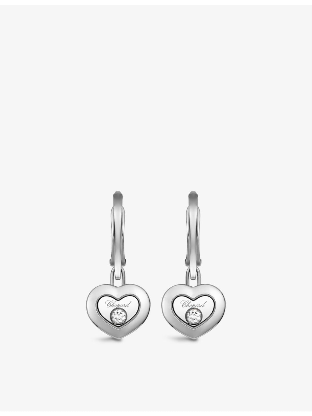 Chopard 18ct white gold diamond earrings 0.10ct, imported from the UK