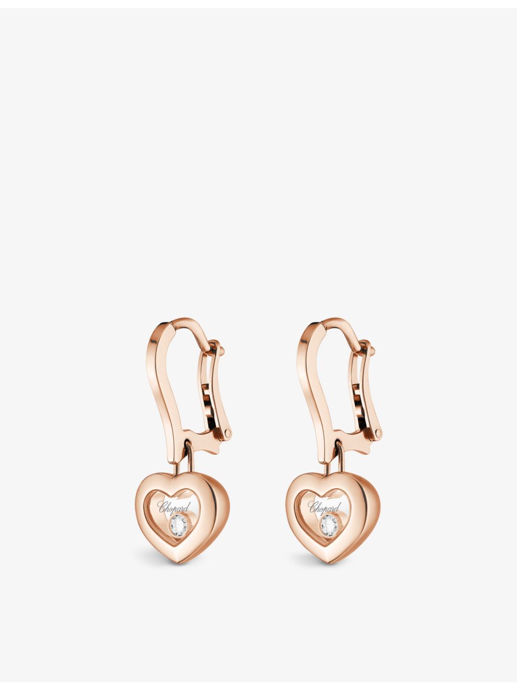 Chopard rose-gold diamond earrings 0.10ct, imported from the UK