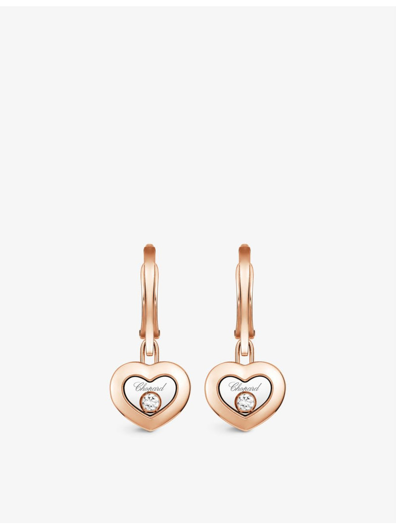 Chopard rose-gold diamond earrings 0.10ct, imported from the UK