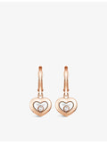 Chopard rose-gold diamond earrings 0.10ct, imported from the UK