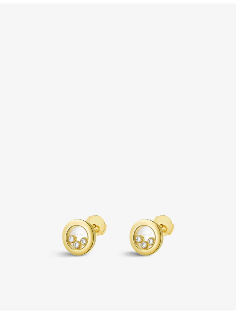 Chopard 18ct yellow gold diamond earrings 0.30ct (British brand)