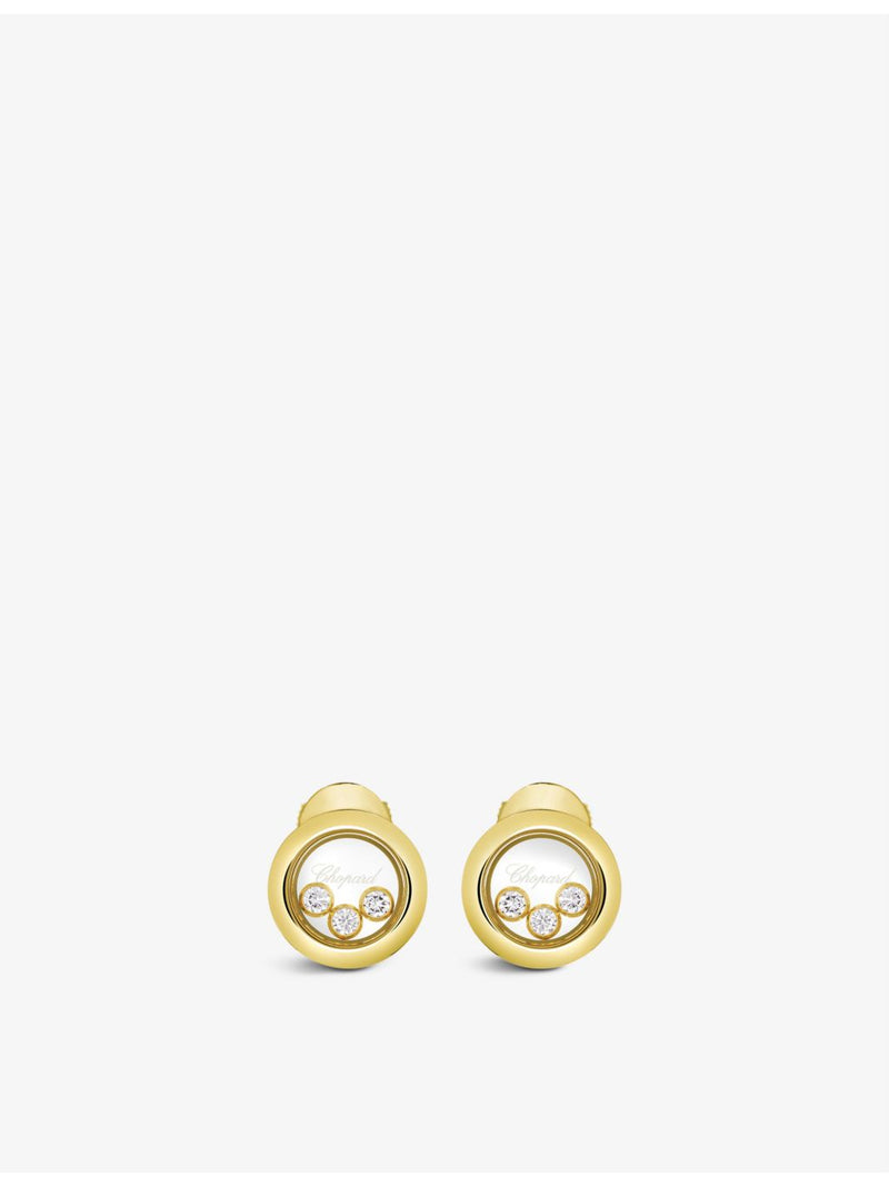 Chopard 18ct yellow gold diamond earrings 0.30ct (British brand)