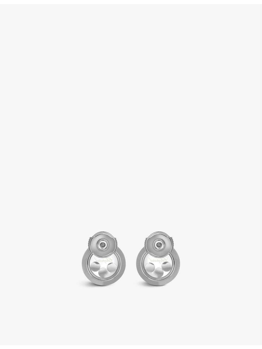 Chopard 18ct white-gold diamond earrings 0.30ct - British product