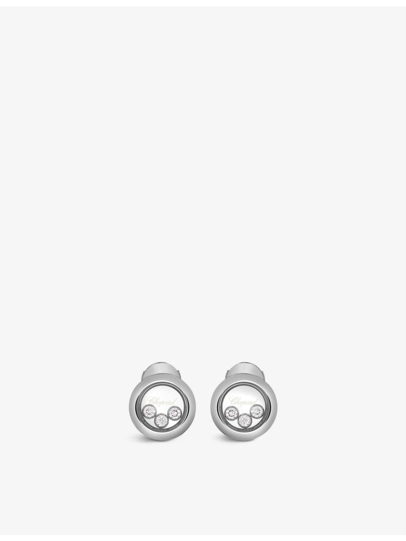 Chopard 18ct white-gold diamond earrings 0.30ct - British product