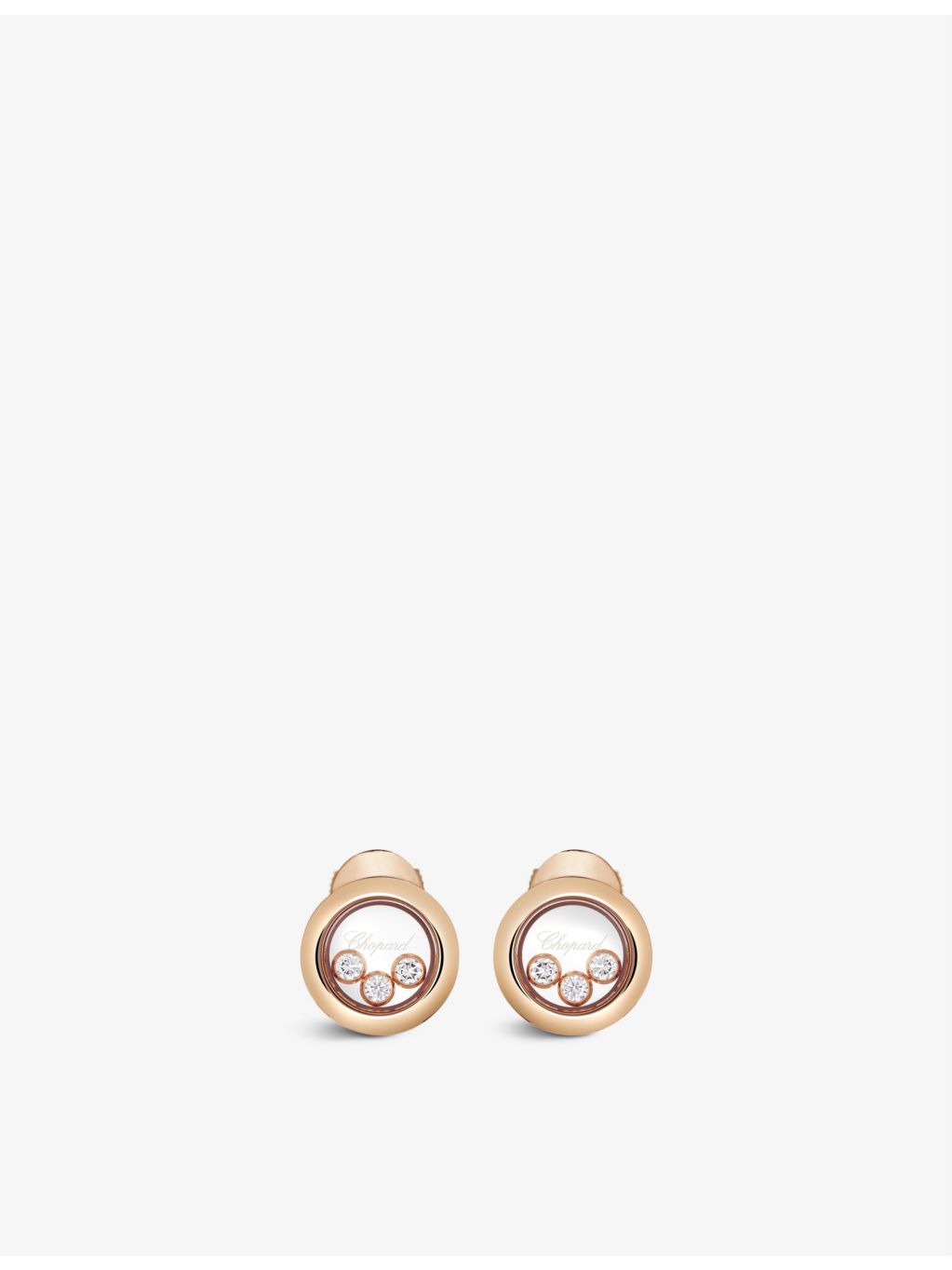 Chopard Happy Diamonds diamond earrings 0.30ct, imported from the UK