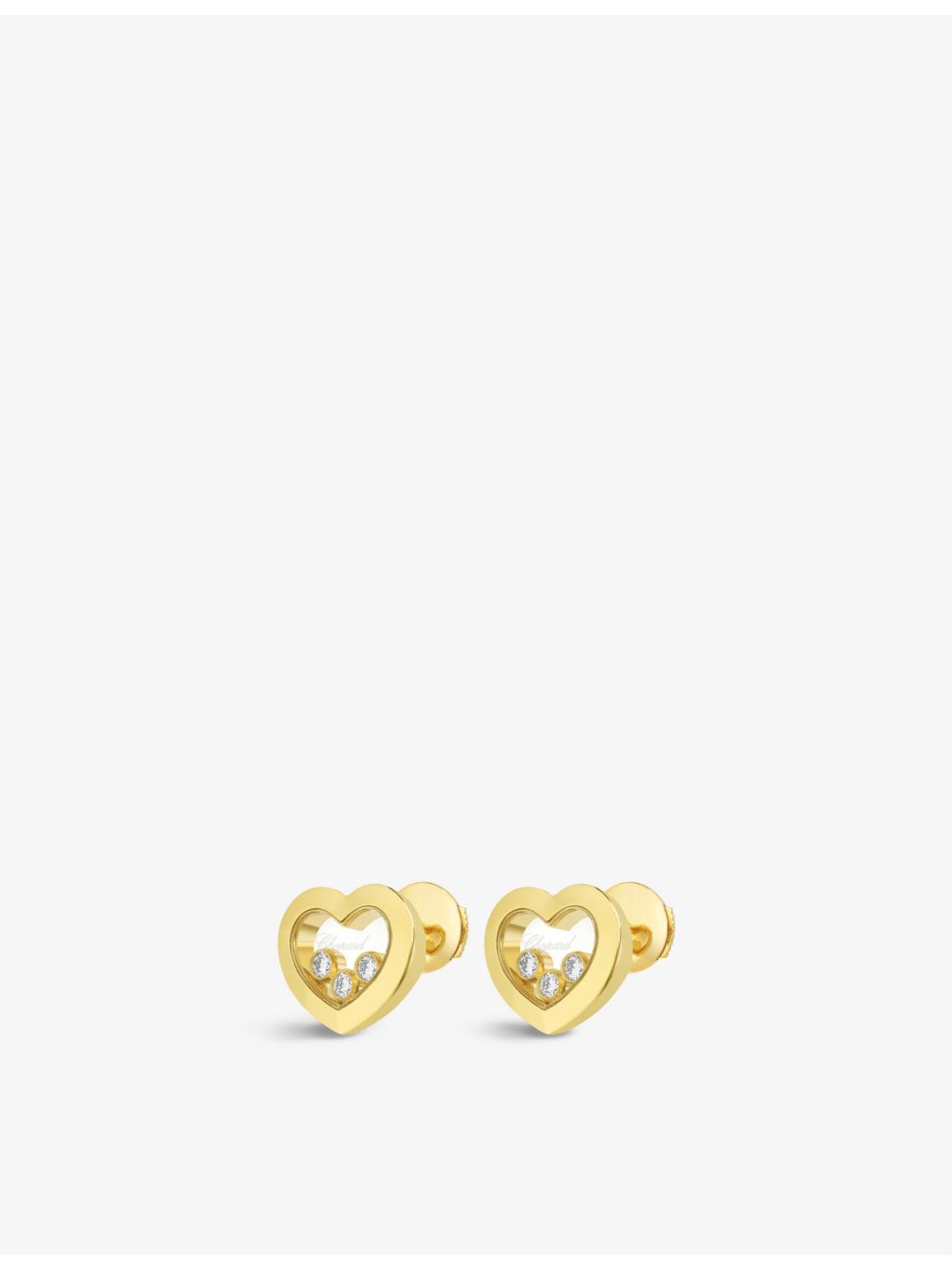 Chopard Happy Diamonds 18ct yellow gold diamond earrings (British brand)