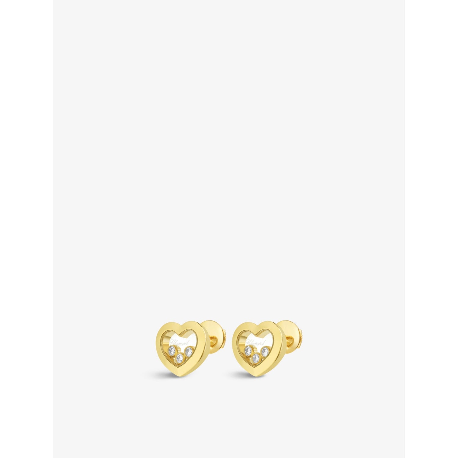 Chopard Happy Diamonds 18ct yellow gold diamond earrings (British brand)
