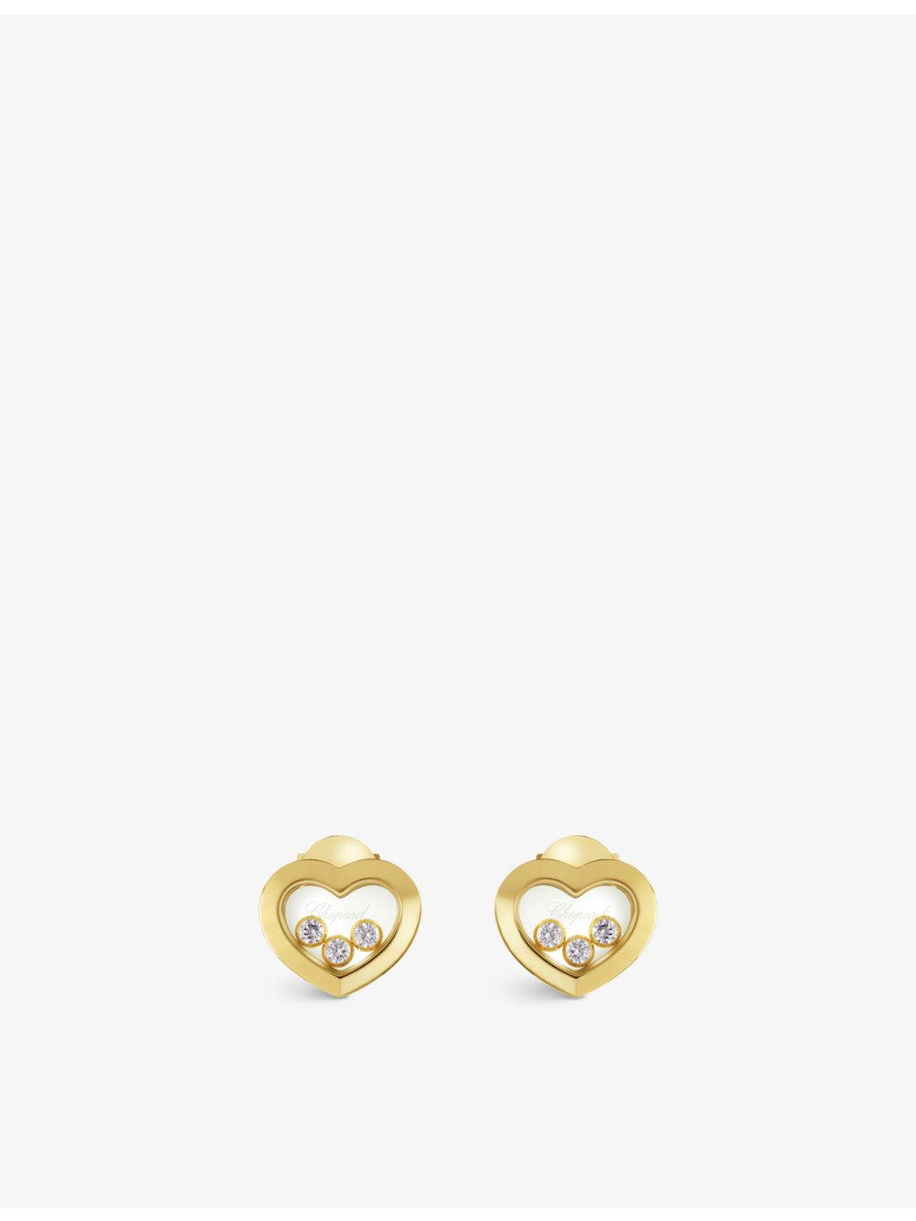 Chopard Happy Diamonds 18ct yellow gold diamond earrings (British brand)