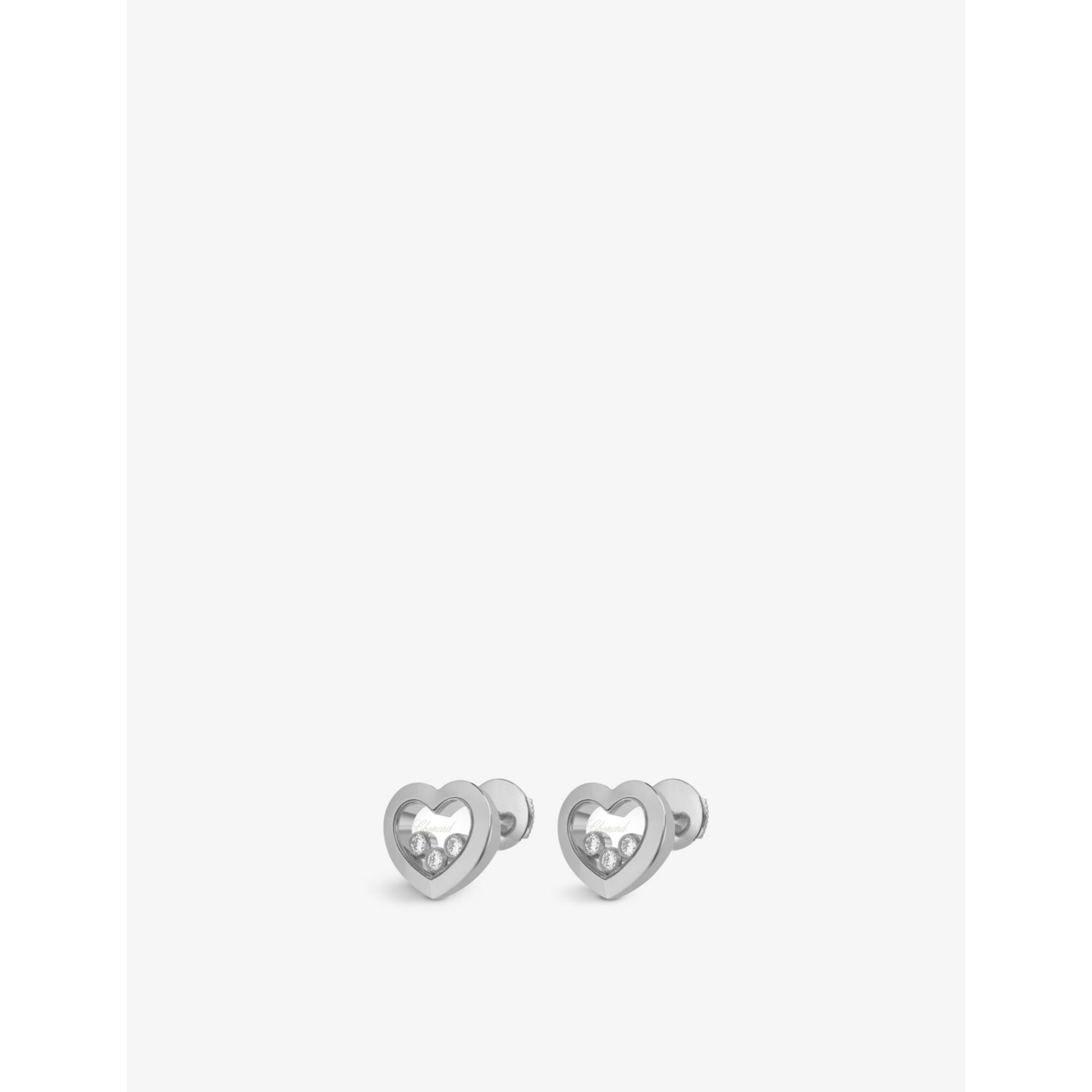 Chopard Happy Diamonds earrings 18ct white gold 0.3ct diamond, UK version