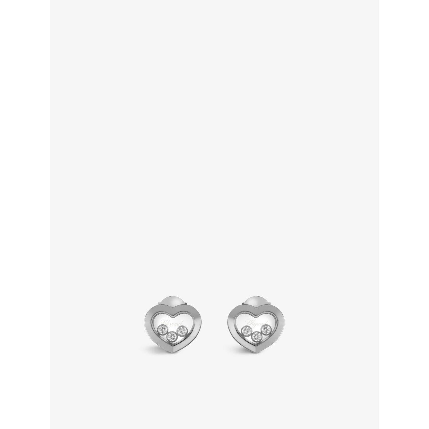 Chopard Happy Diamonds earrings 18ct white gold 0.3ct diamond, UK version