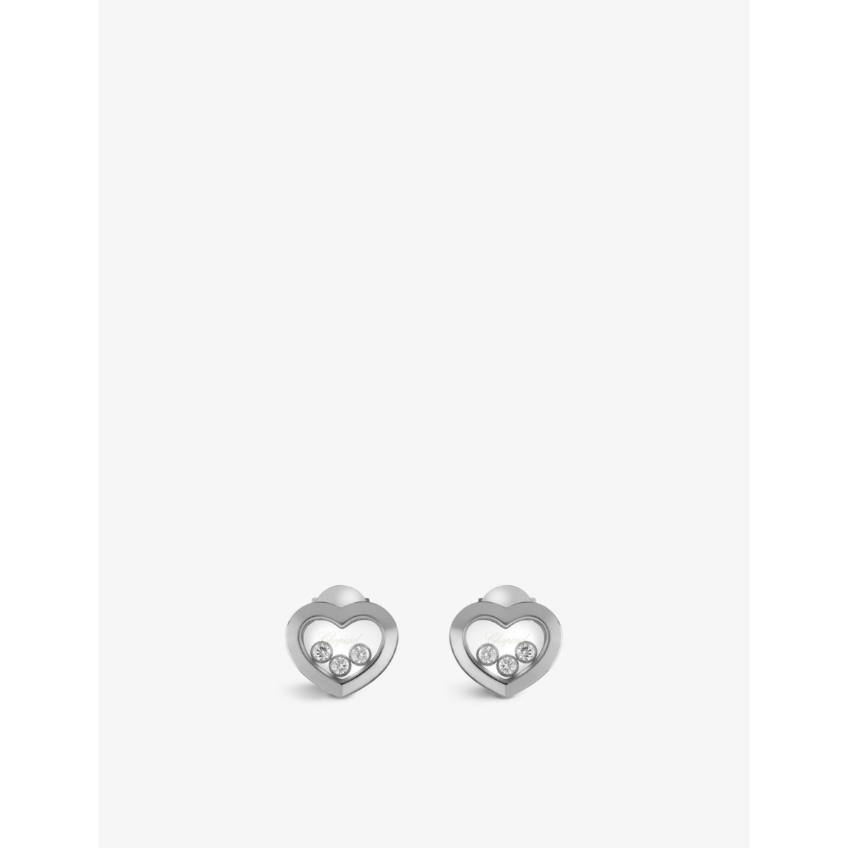 Chopard Happy Diamonds earrings 18ct white gold 0.3ct diamond, UK version