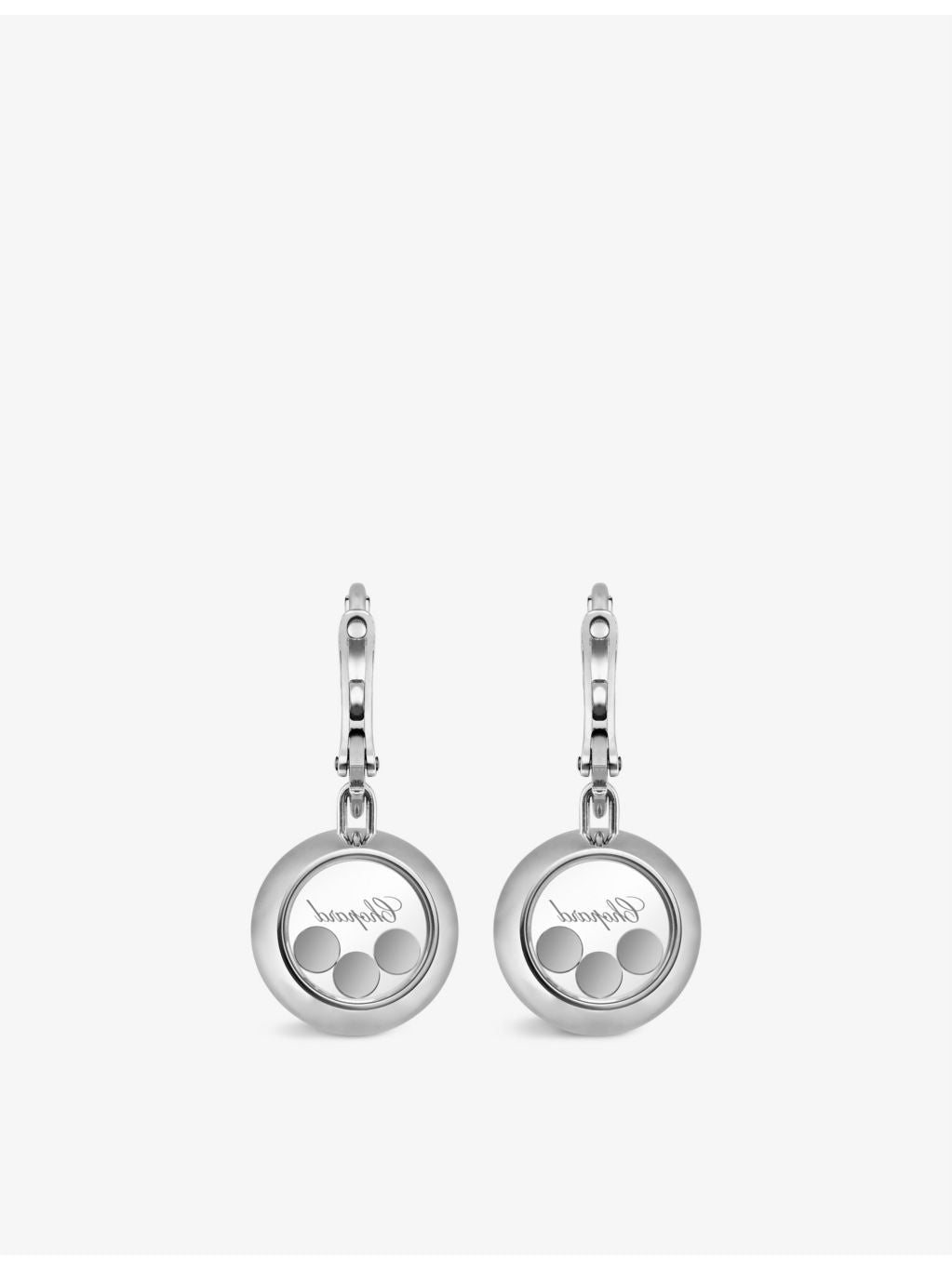Chopard 18ct white gold diamond drop earrings 0.30ct, imported from the UK