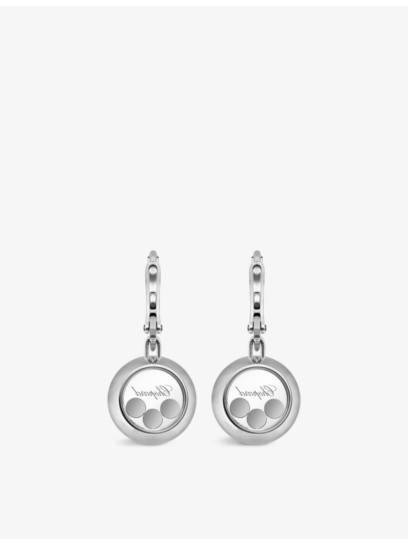 Chopard 18ct white gold diamond drop earrings 0.30ct, imported from the UK