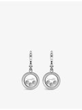Chopard 18ct white gold diamond drop earrings 0.30ct, imported from the UK