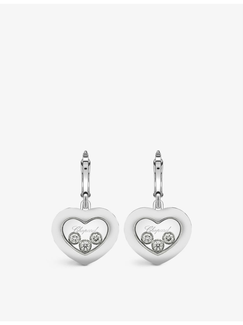 Chopard Happy Diamonds 18ct white gold diamond earrings, UK version