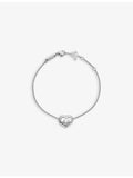 Chopard white-gold diamond bracelet 0.15ct heart charm, imported from the UK