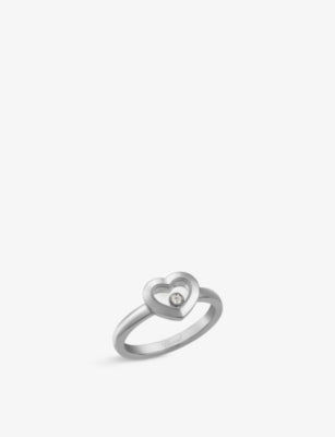 Chopard Happy Diamonds Icons 18ct White-Gold and 0.05ct Diamond Ring