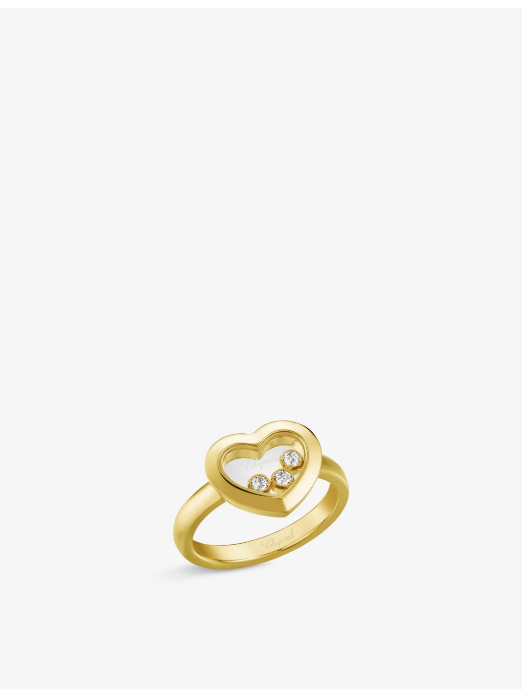 Chopard Happy Diamonds Icons ring 18ct yellow gold 0.15ct diamond (British brand)
