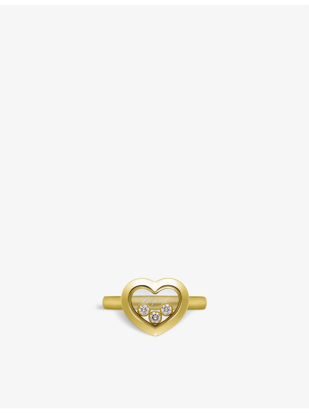 Chopard Happy Diamonds Icons ring 18ct yellow gold 0.15ct diamond (British brand)