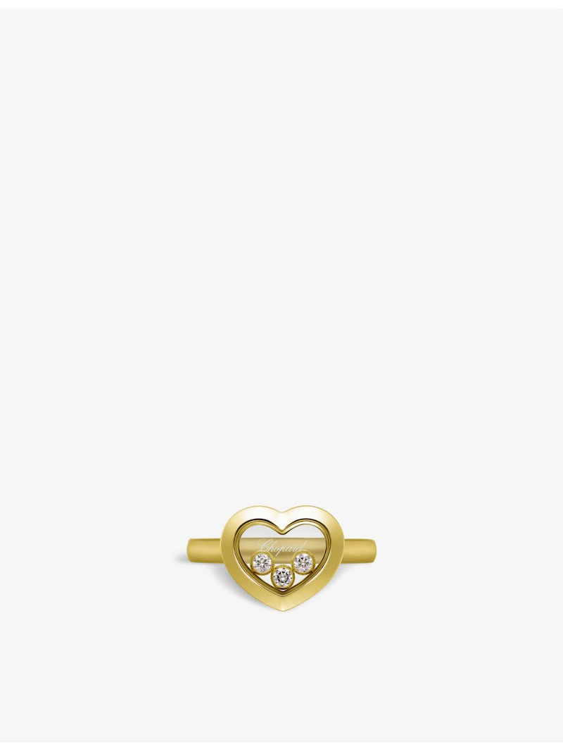 Chopard Happy Diamonds Icons ring 18ct yellow gold 0.15ct diamond (British brand)