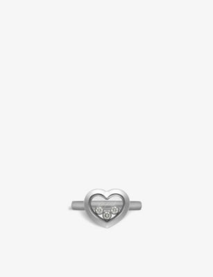 Chopard Happy Diamonds Icons 18ct White Gold 0.15ct Brilliant-Cut Diamond Ring