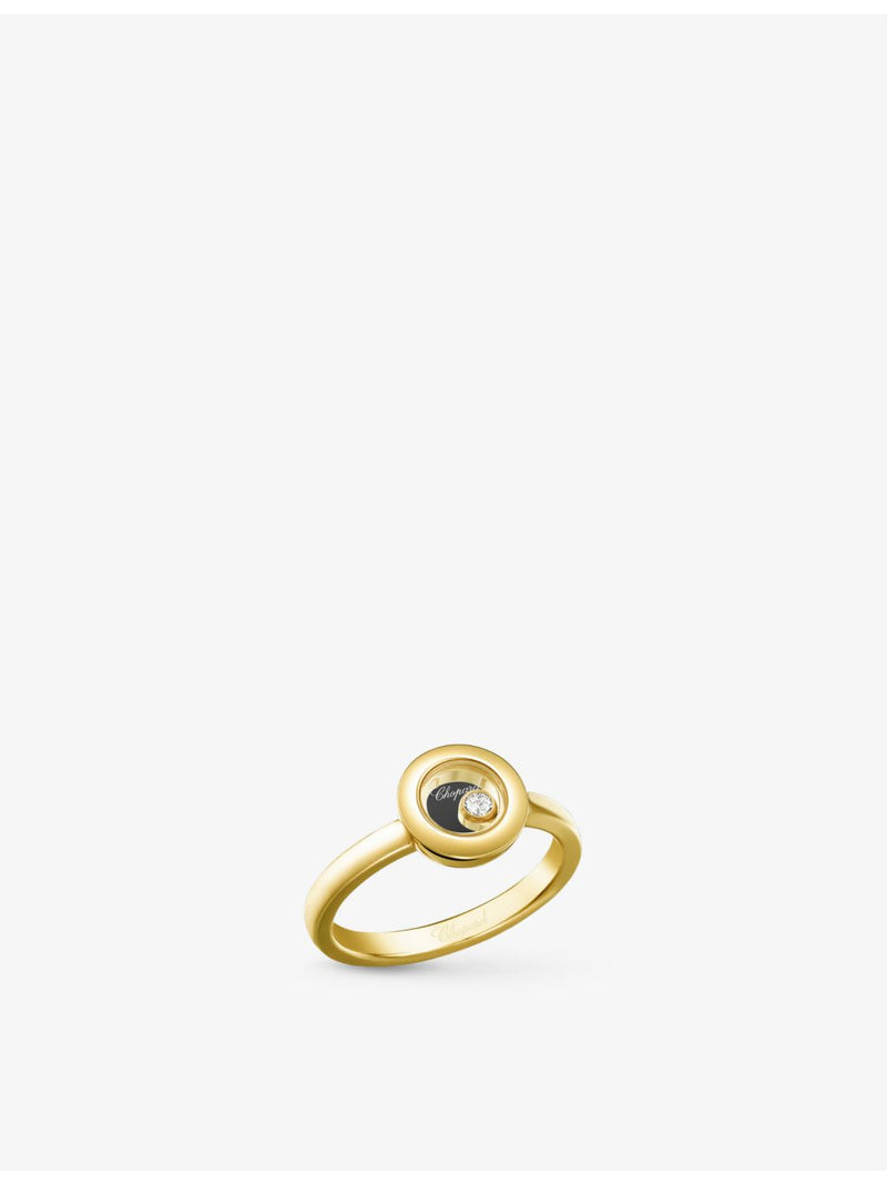 Chopard Yin-Yang diamond ring 18ct yellow gold 0.05ct (British brand)