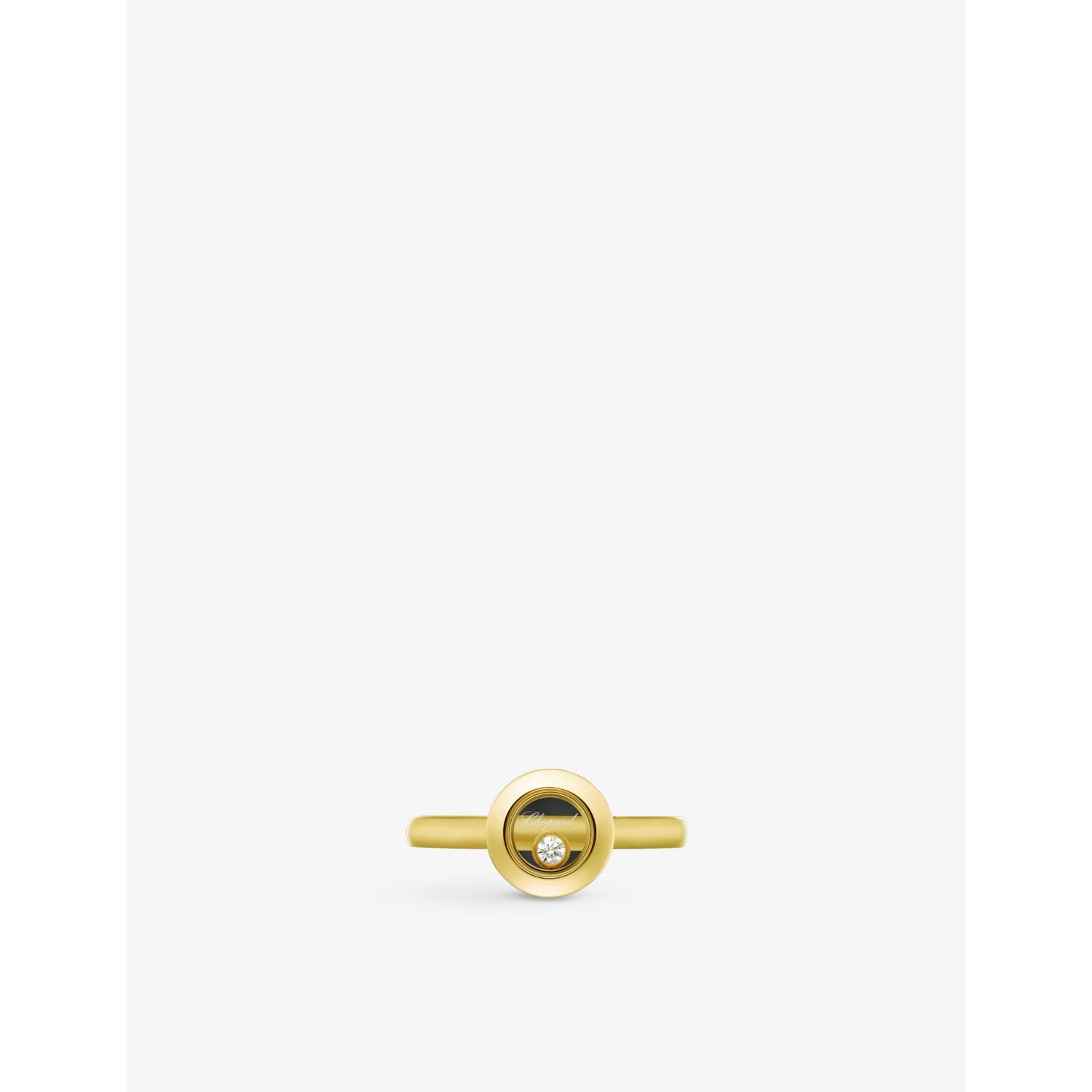 Happy Diamonds 18ct Yellow-Gold and 0.05ct Brilliant-Cut Diamond Ring - 53mm