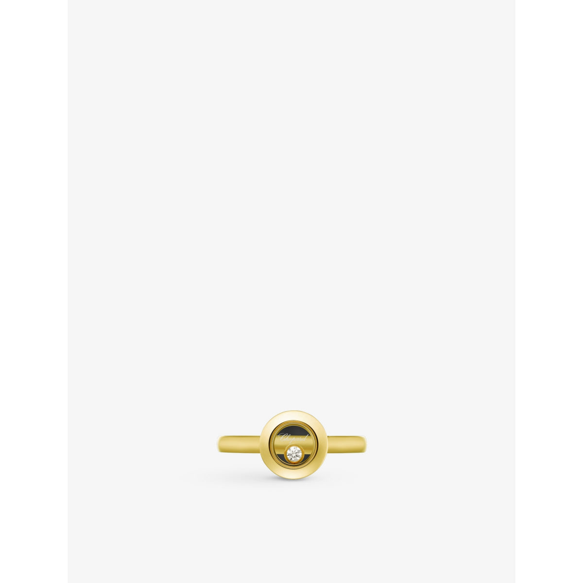 Happy Diamonds 18ct Yellow-Gold and 0.05ct Brilliant-Cut Diamond Ring - 53mm