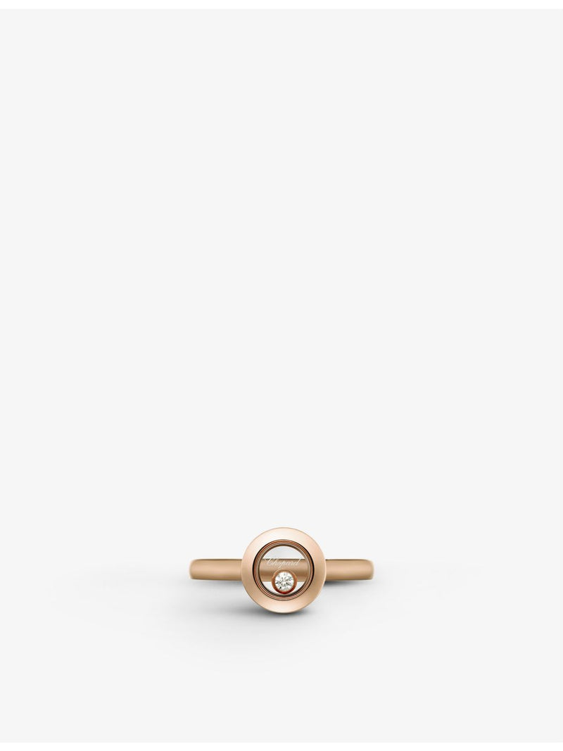 Chopard diamond ring 18ct rose gold 0.05ct (British brand)