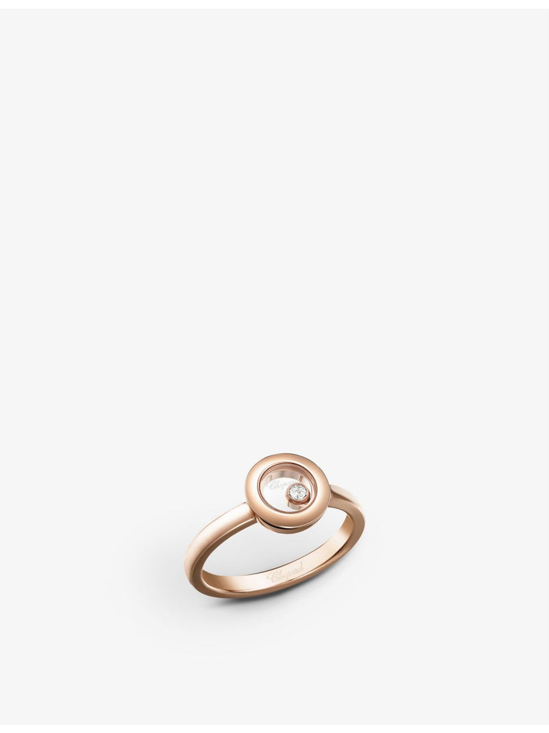 Chopard diamond ring 18ct rose gold 0.05ct (British brand)