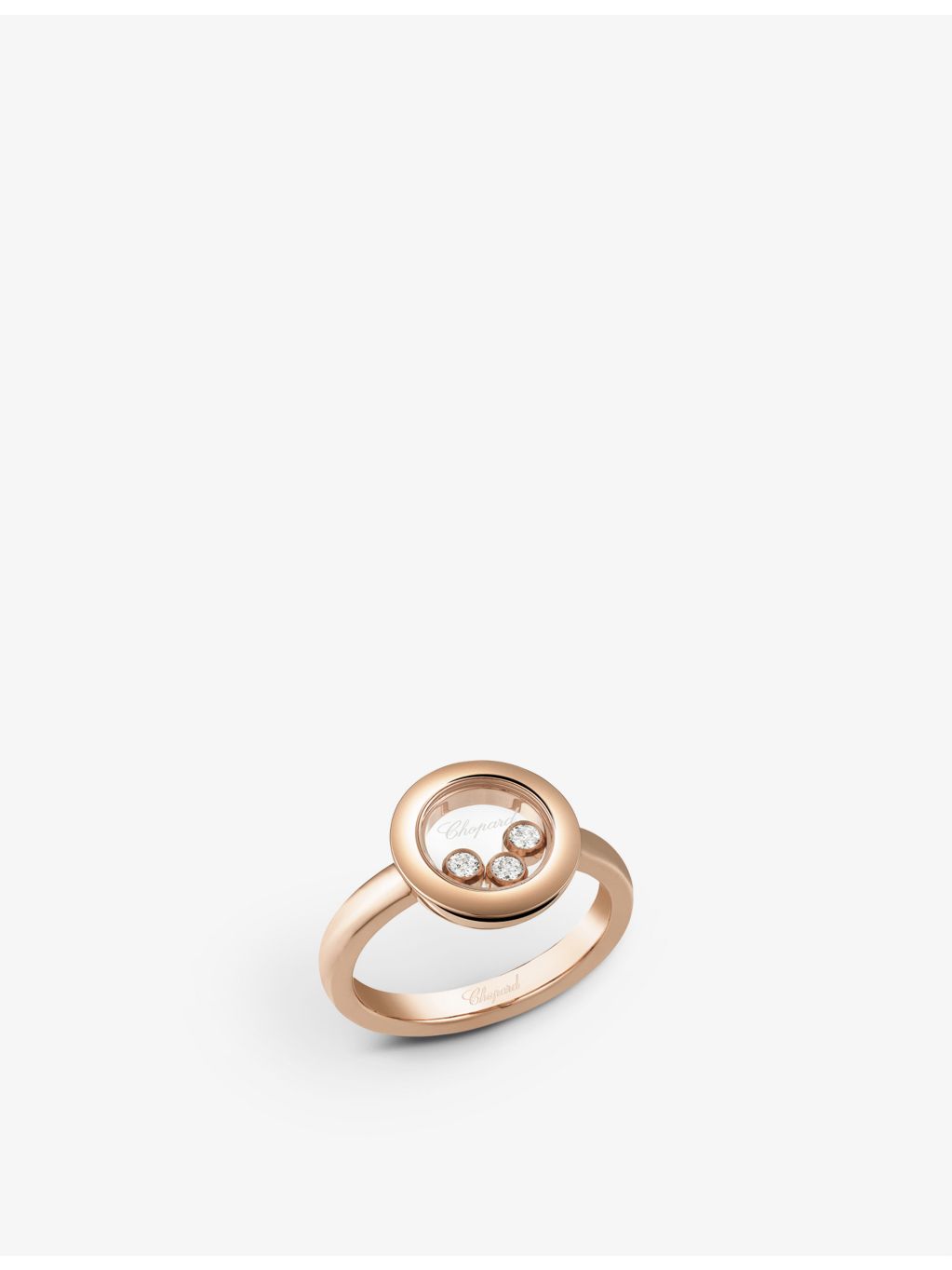 Chopard Happy Diamonds Icons ring 18ct rose gold 0.15ct (British brand)