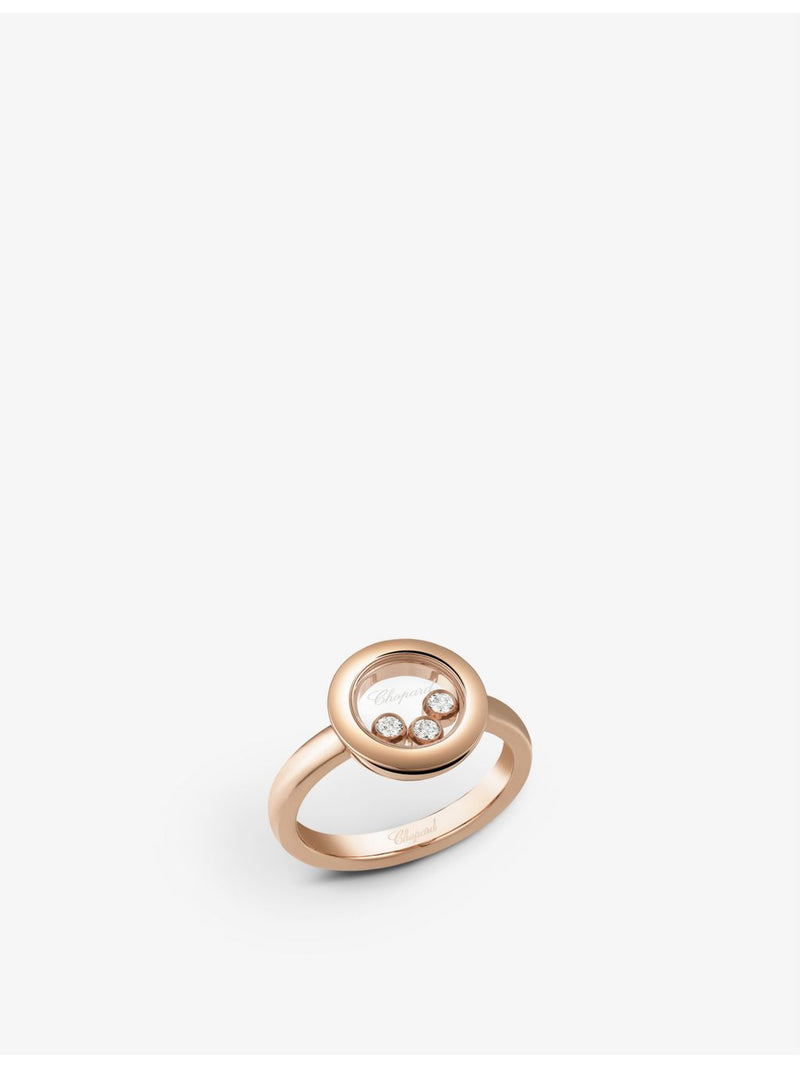 Chopard Happy Diamonds Icons ring 18ct rose gold 0.15ct (British brand)