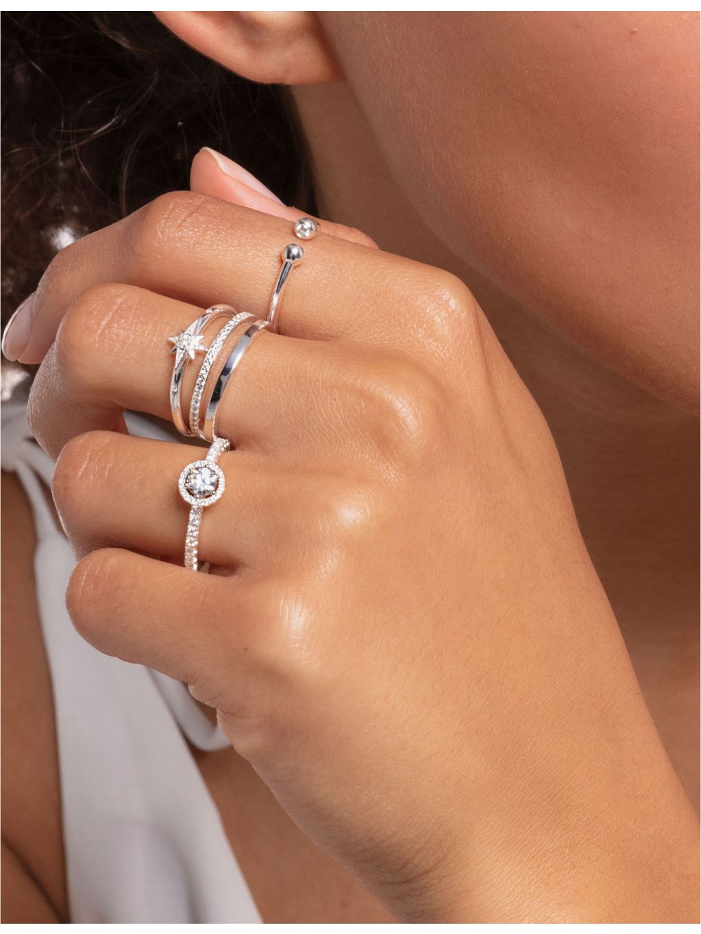 Thomas Sabo sterling-silver zirconia ring - British product