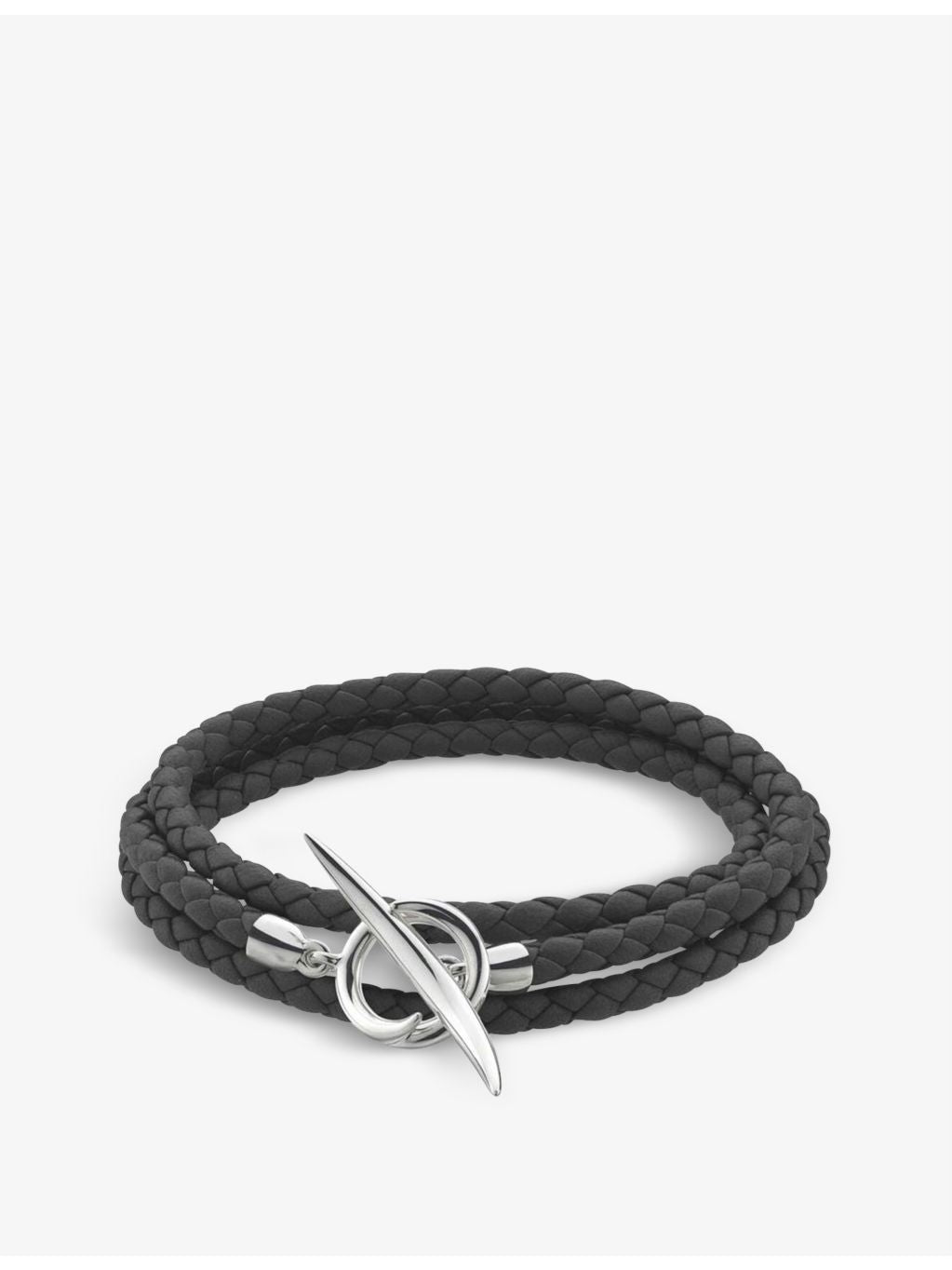 Shaun Leane Quill wrap bracelet in leather and sterling silver, UK version