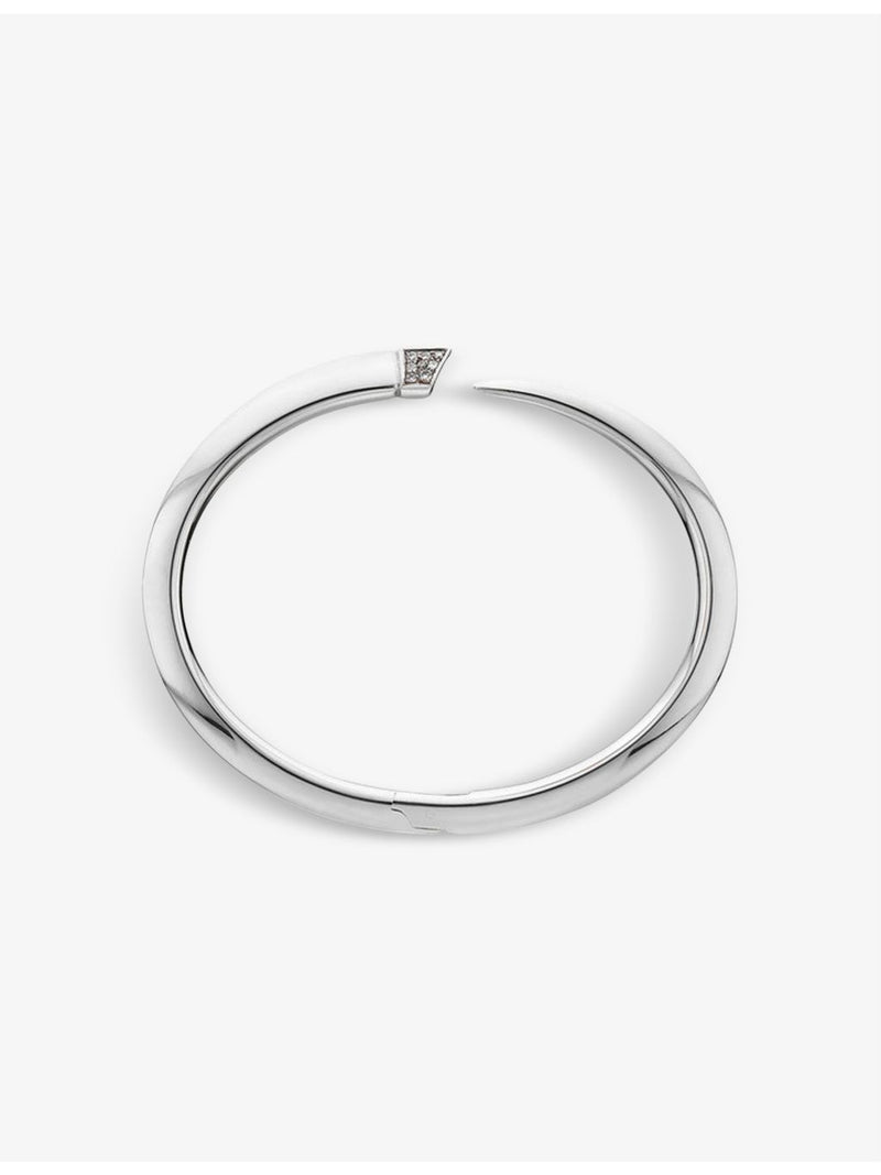 Shaune Leane Tusk Sabre sterling silver diamond bangle - British product