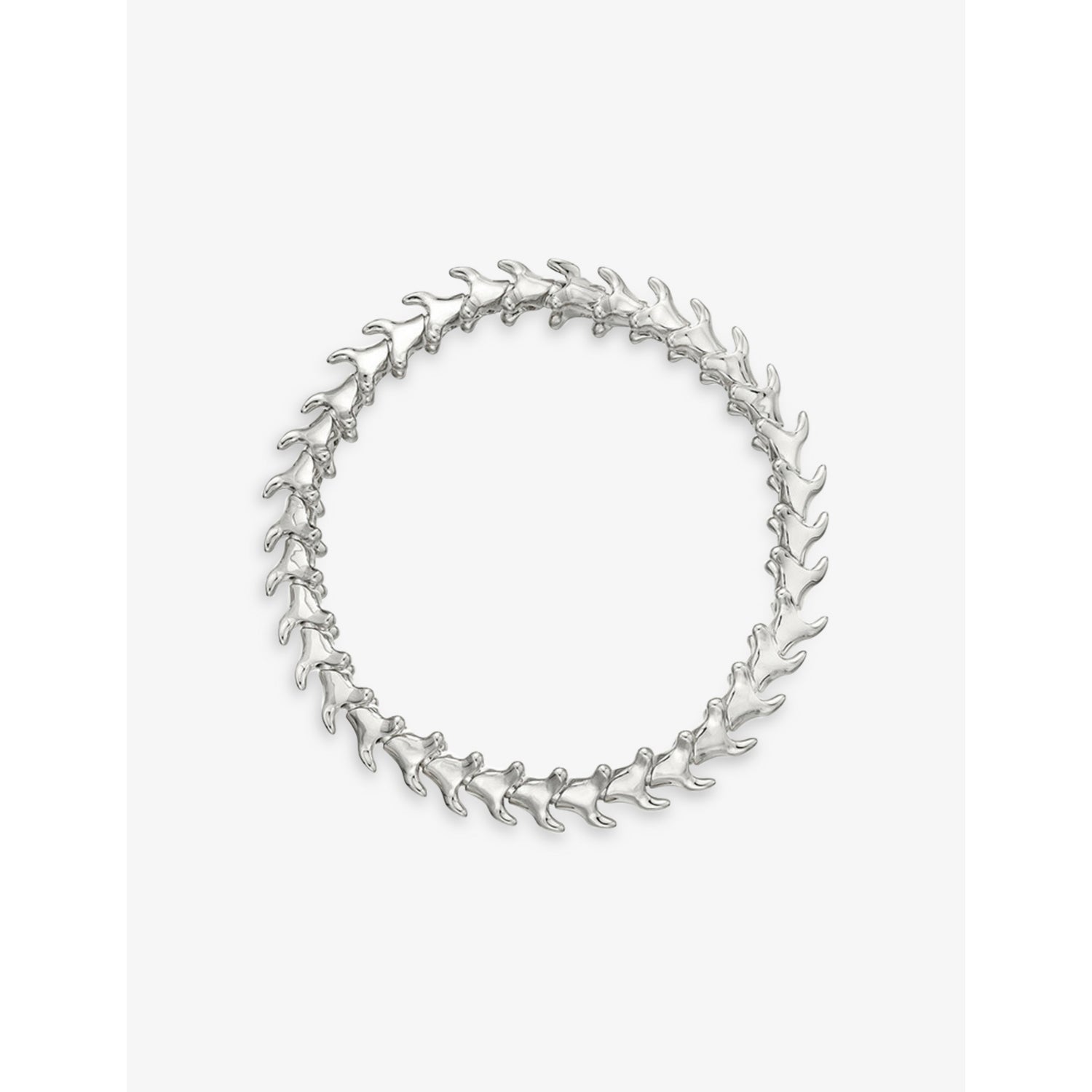 Serpent Trace slim sterling silver bracelet - S